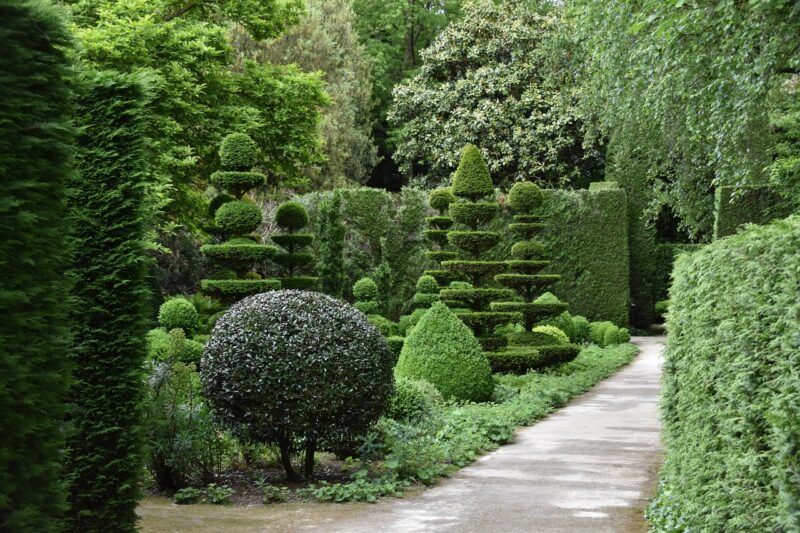 Topiary is an extreme example of landscaping as “yard art”